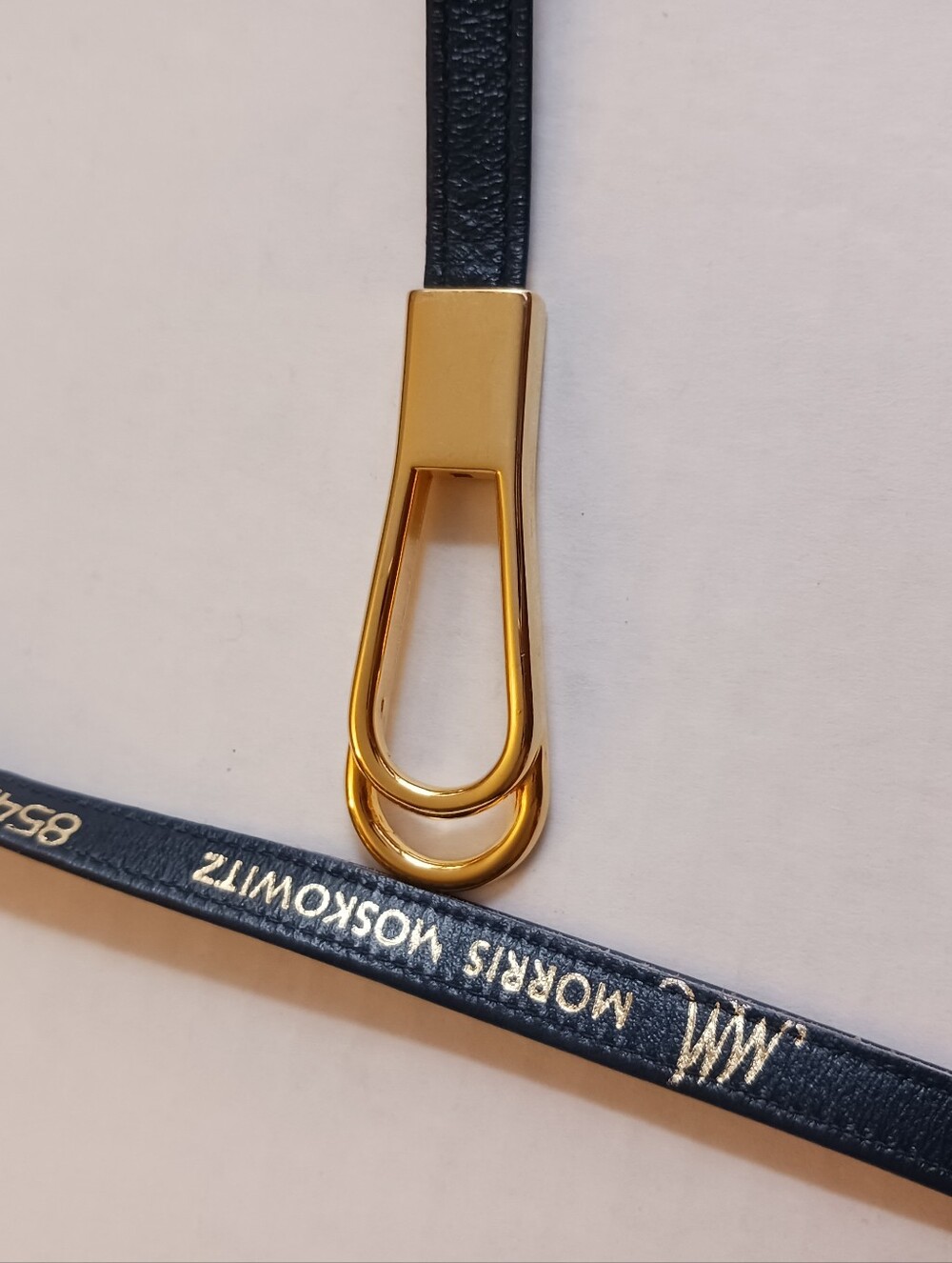 Morris Moskowitz Vintage Leather Belt , Or Belt Part Striking Buckle #8542 M